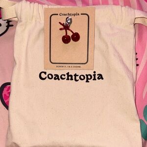 Coach Cherry Key Holder - Red